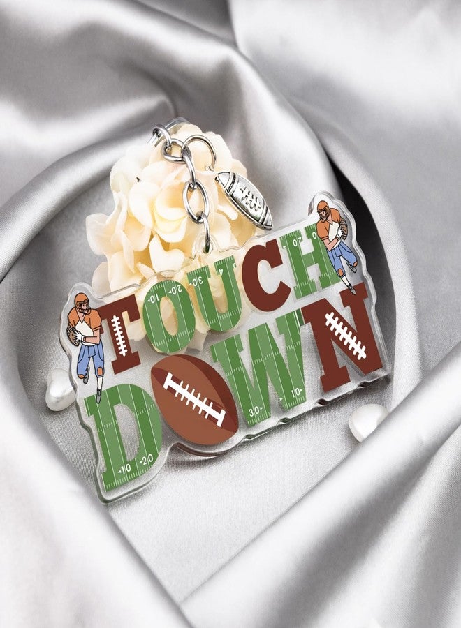 MOEXUKO Football Birthday Party Decorations Keychain Superbowl Party Decorations Football Gifts for Footballs Lovers Footballs Themed Gifts Ideas Touch Dowm Keyring - Image 5
